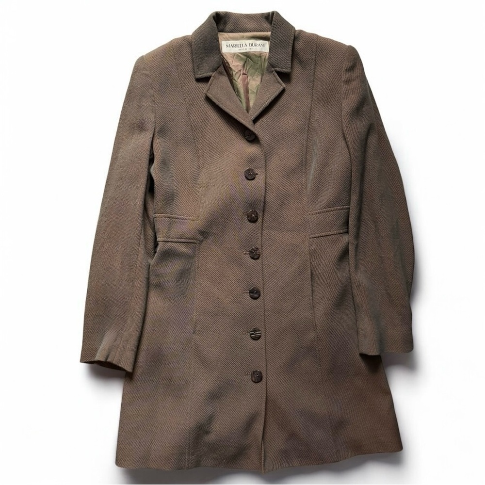 MARIELLA BURANI Vintage Brown Virgin Wool Blazer